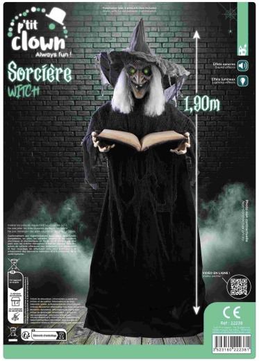Hexe mit Buch [190cm]