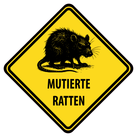 Schild &quote;Ratten&quote; 440x440mm