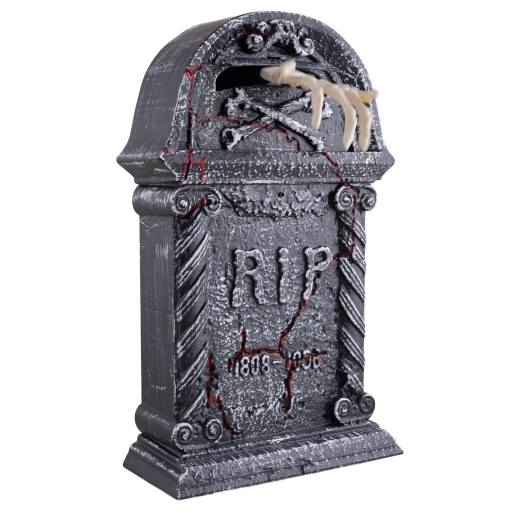 GRABSTEIN MIT SKELETTHAND [44cm]