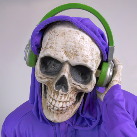 Reaper DJ mit Plattenteller [168cm]