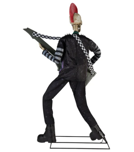 Skelett Punk Rocker mit Sarg-Guitarre [182cm]