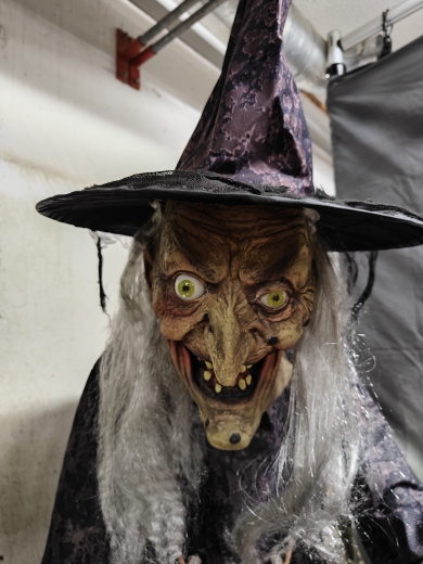 Hexe mit Katze & Kessel [210cm]