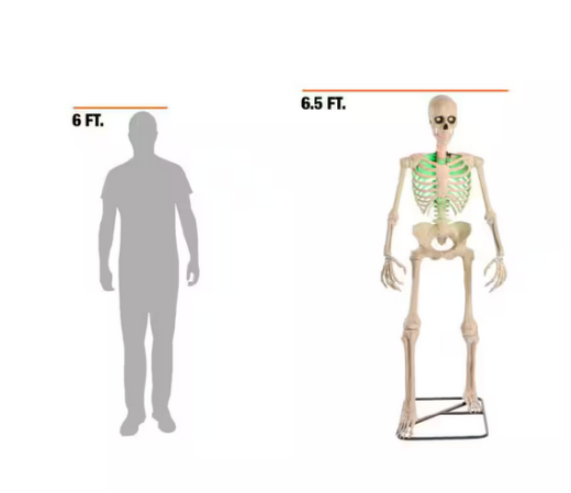 Skelett &quote;Grave & Bones&quote; mit Handy-APP [198cm]
