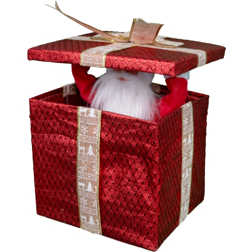 Weihnachtsmann im Geschenk [35cm]