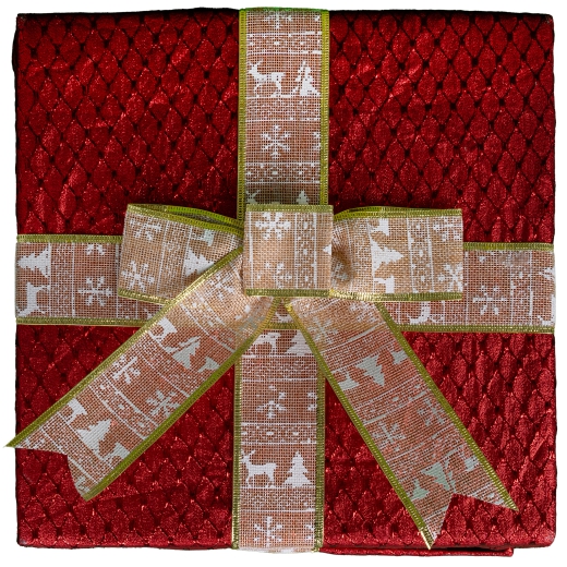 Weihnachtsmann im Geschenk [35cm]