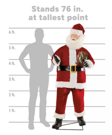 Weihnachtsmann mit Bewegungserkennung [193cm]