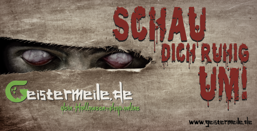Bauzaun Banner mit Augen &quote;Schau dich um&quote;