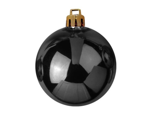 Weihnachtskugel 4er Set, schwarz [10cm]