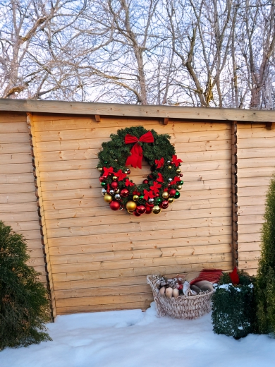 Weihnachtskranz XL, geschmückt [90cm]