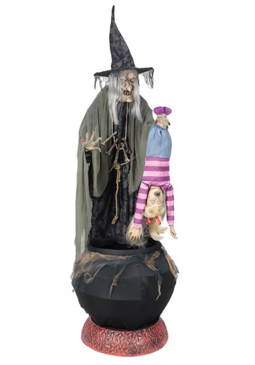 Hexe mit Kind & Kessel [210cm]