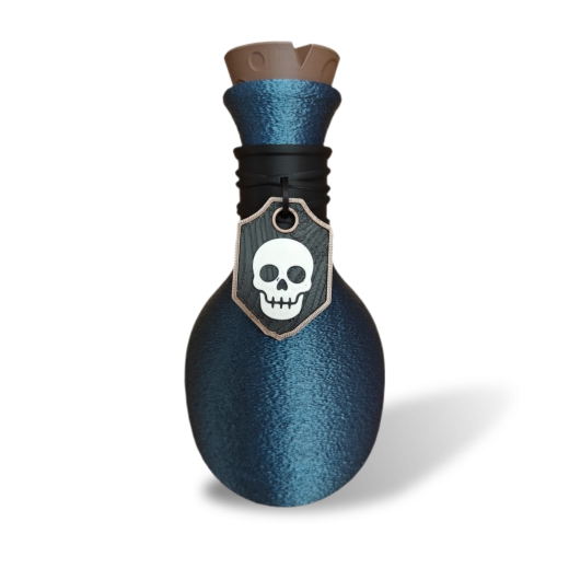 Giftflasche "Zaubertrank" blau metalic [175mm]