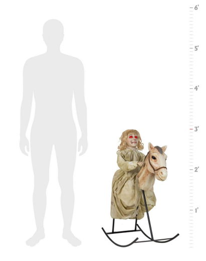 Mädchen auf Schaukelpferd v2 [100cm]