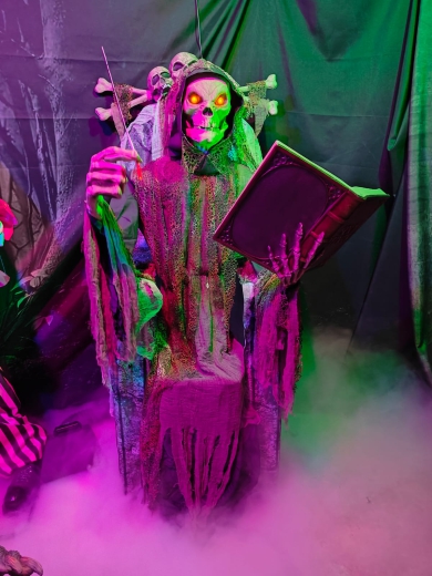 Reaper "Wächter auf Thron" mit Buch und Feder [213cm]
