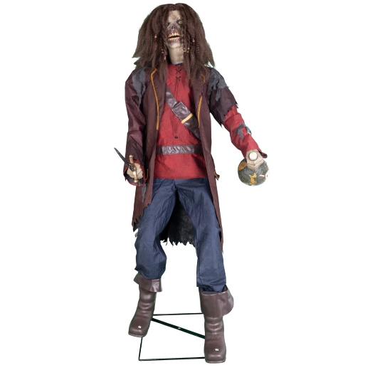 Piraten Zombie mit Dolch und Flasche [183cm]
