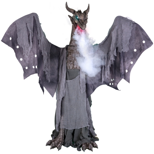 Grauer Drache mit Nebel [187cm]