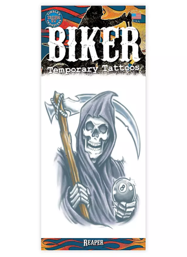 Klebe-Tattoo "Gevatter Tod"