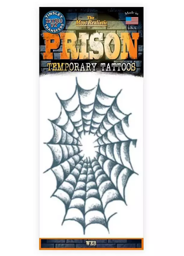 Klebe-Tattoo "Spinnennetz"