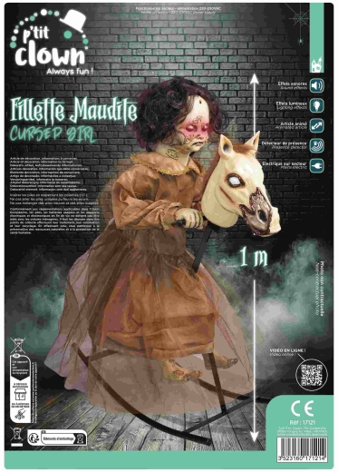 Mädchen auf Schaukelpferd -B-WARE-