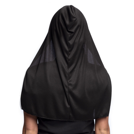 Latexmaske "Nonne" mit Kaputze