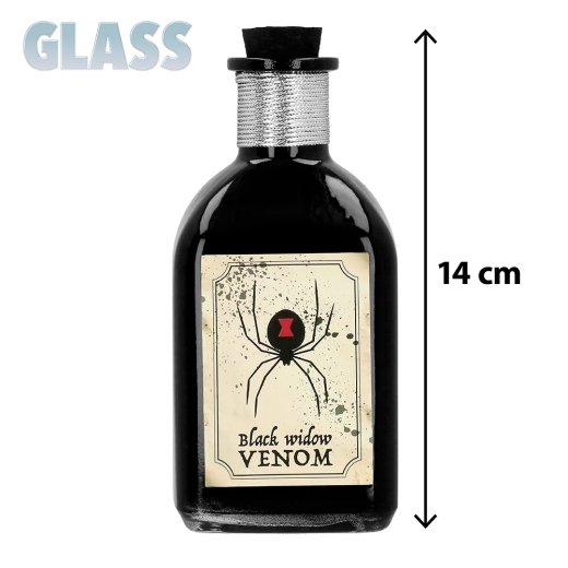Glasflasche "Black Widow" [14cm]