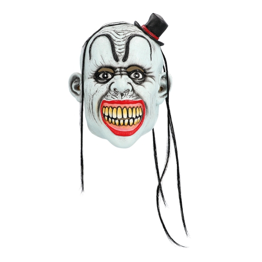 Latexmaske Clown mit kleinem Hut