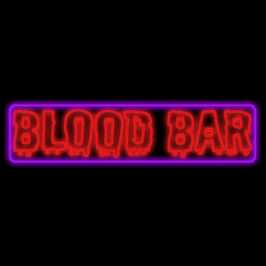 Neon Schild "Blood Bar" [95cm]