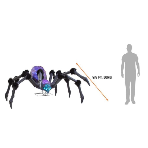 Spinne “Arachnophobia" XXL mit LED [Ø 288cm]