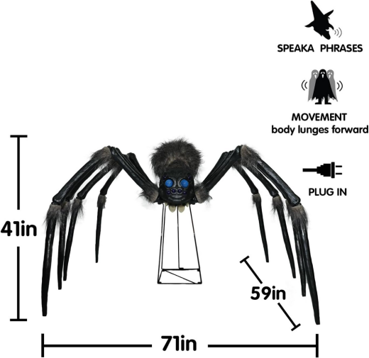 Spinne "Kili" XL mit bewegten Beinen [Ø 180cm]