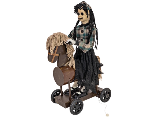 Mädchen auf fahrendem Pony [90cm]