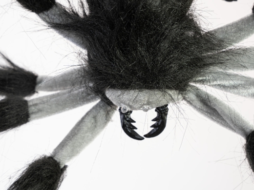 Spinne am Faden, grau-schwarz [60cm]