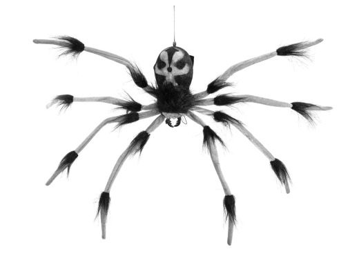 Spinne am Faden, grau-schwarz [60cm]