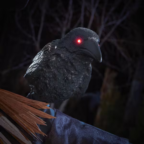 Vogelscheuche mit Rabe | Jumpscare [198cm]