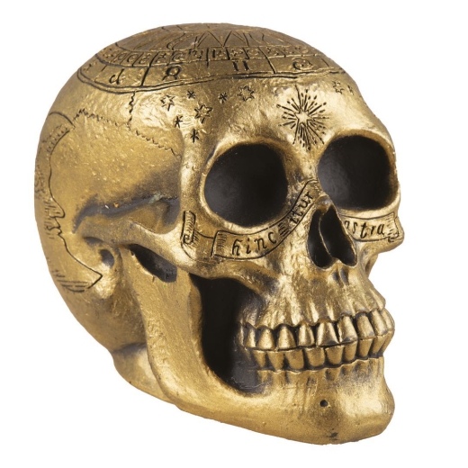 Schädel, gold [20cm]