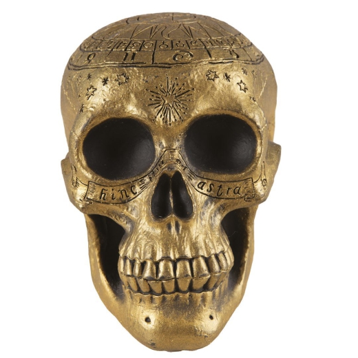 Schädel, gold [20cm]