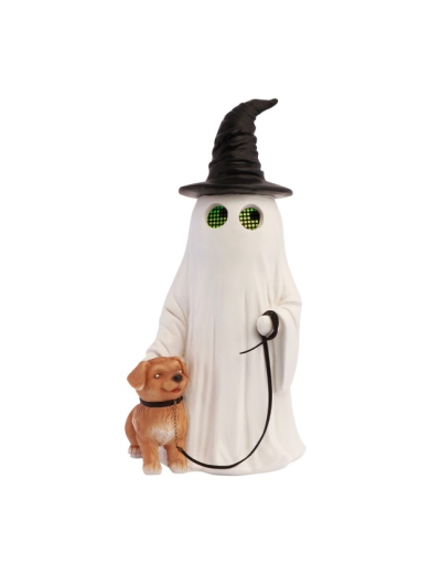Geist mit LED Augen und Hund [45cm]