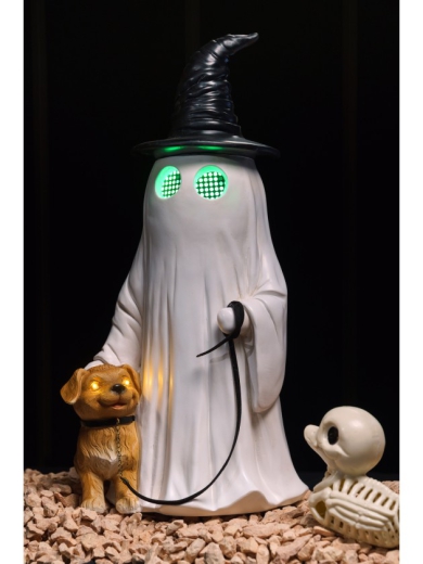 Geist mit LED Augen und Hund [45cm]