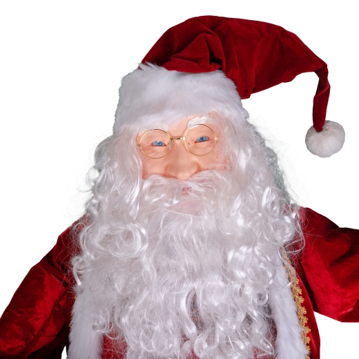 Weihnachtsmann mit Geschenk, singend [200cm]