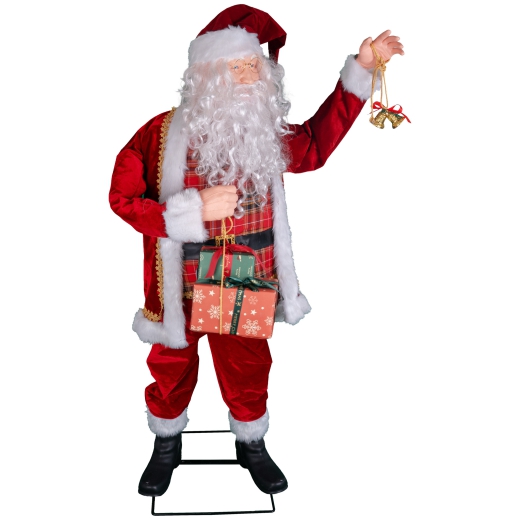 Weihnachtsmann mit Geschenk, singend [200cm]