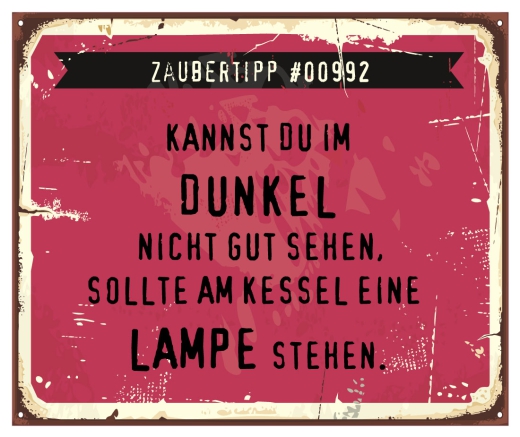 Schild Zaubertipp LAMPE 42x35cm
