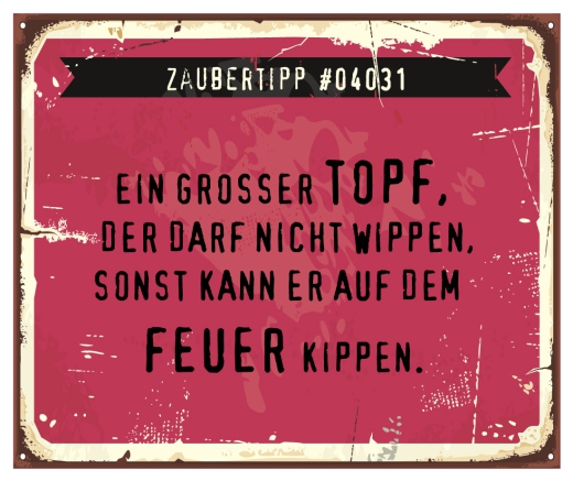 Schild Zaubertipp TOPF 42x35cm
