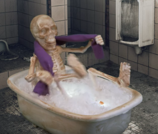 Skelett in der Badewanne [30cm]