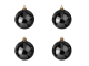 Weihnachtskugel 4er Set, schwarz [10cm]