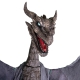 Grauer Drache mit Nebel [187cm]