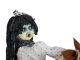 Mädchen auf Schaukelpferd [72cm]