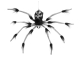 Spinne am Faden, grau-schwarz [60cm]