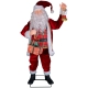 Weihnachtsmann mit Geschenk, singend [200cm]