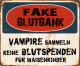 Schild "Fake Blutbank" 42x35cm