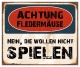 Schild "Achtung Fledermäuse" 42x35cm