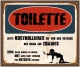 Schild "Toilette" 42x35cm