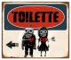 Schild "Toilette links" 42x35cm